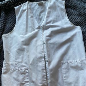 All White Nurse Vest